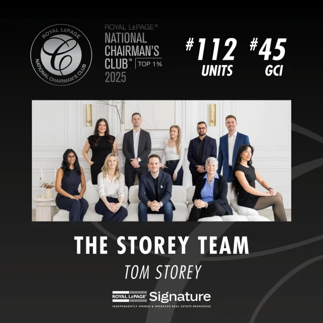 Royal LePage Chairmans Club for the 7th year in a row.Grateful to be ranked in the top 1% of Royal LePage agents across Canada, placing #45 out of more than 20,000 realtors nationwide  This only happens because of the trust our clients put in us. And if were being honest, 2025 was a grind. Nothing was easy and nothing just came together. Every sale took work.Huge thank you to our clients and to the incredible agents we had the chance to work alongside this year.12 years in and somehow it just keeps getting more fun. Just getting started.#homeiswhereyourstoreybegins