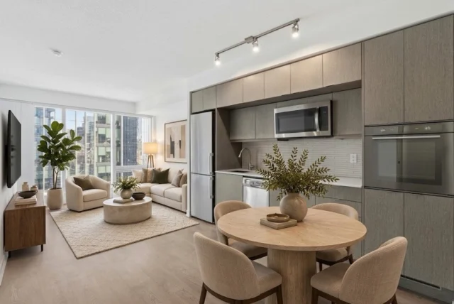 Just Listed!  Welcome to 10 York Street, a bright and modern 1+den suite offering a functional layout and contemporary finishes in the heart of downtown Toronto. The open concept kitchen, living and dining area creates a comfortable space for everyday living and entertaining, complemented by plenty of natural light and views overlooking the new Love Park. Complete with a modern kitchen which blends seamlessly with the main living space, creating an inviting and well connected layout. The spacious primary bedroom features a double closet, while the separate den provides the perfect space for a home office or additional workspace. Ideally located steps from Torontos best dining, shopping, entertainment and waterfront destinations, with convenient access to transit and the many amenities that downtown living has to offer.Photos have been virtually staged. 10 York St 2004Listed: $570,000#homeiswhereyourstoreybegins